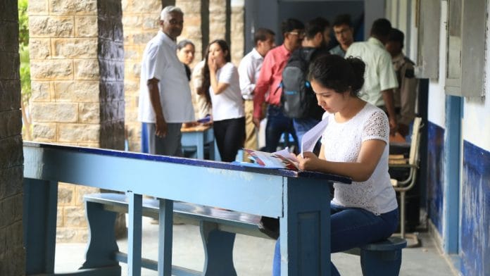 Students at DU | Manisha Mondal/ThePrint