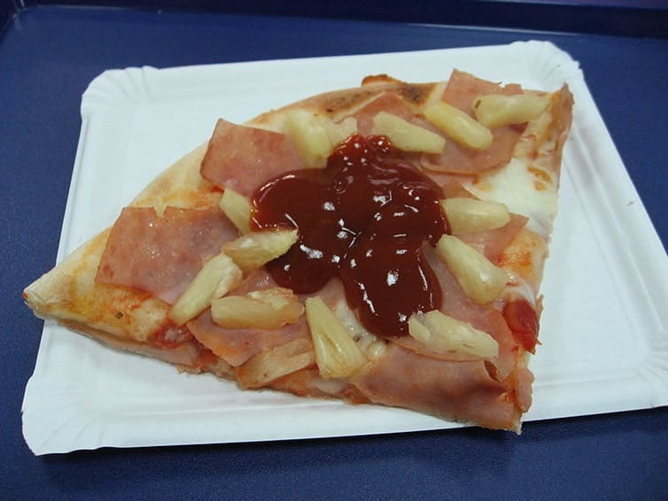 Some people even put ketchup on their pizza. Wikimedia Commons/Dezidor/The Conversation
