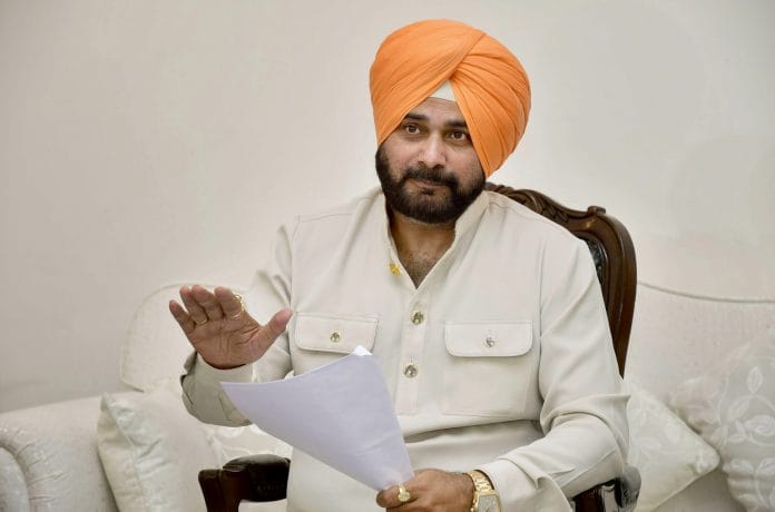 Punjab Cabinet Minister Navjot Singh Sidhu during a press conference. | PTI