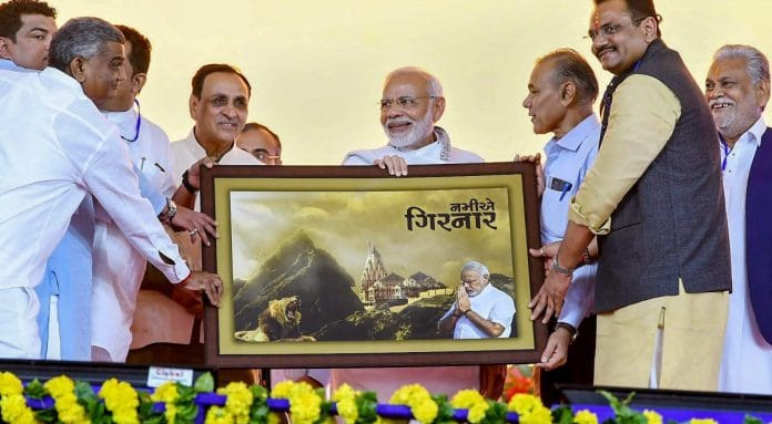 Prime Minister Narendra Modi at the inauguration of the various projects, in Gujarat | PTI