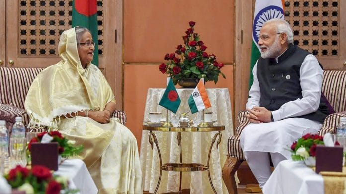File photo of Narendra Modi and Bangladesh PM Sheikh Hasina | PIB photo