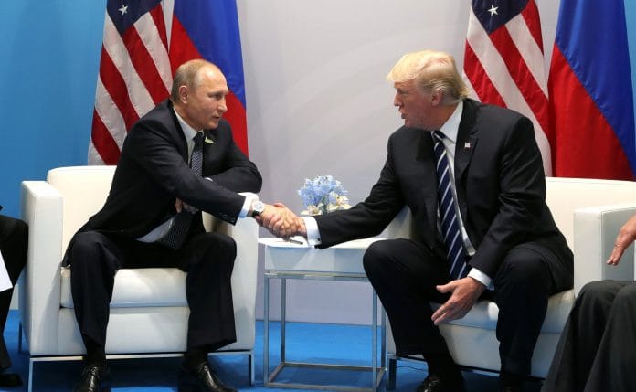 Donald Trump with Vladimir Putin