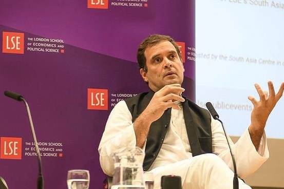 Congress president Rahul Gandhi at LSE | Facebook/Rahul Gandhi