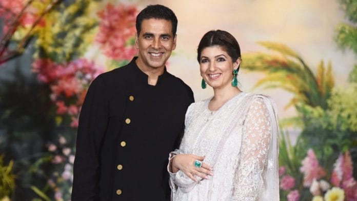 Akshay Kumar and Twinkle Khanna in Mumbai | SUJIT JAISWAL/AFP/Getty Images