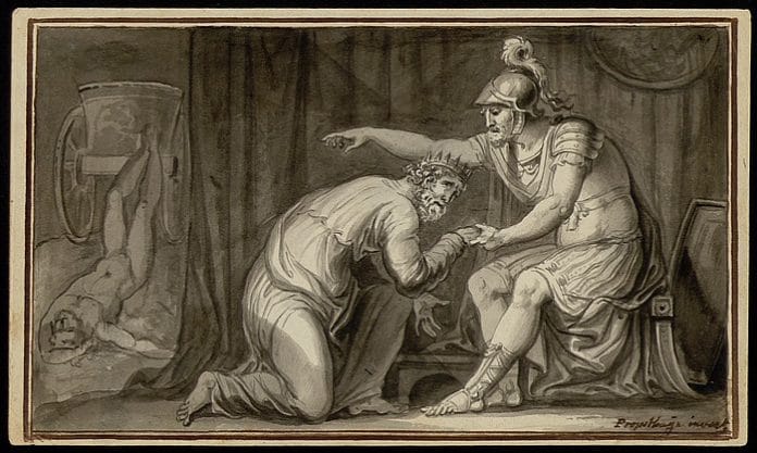Illustration depicting Achillus and his cousin Patroclus | Commons