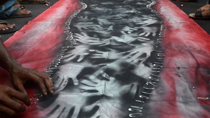 A protest against sexual assaultsin Kolkata | NurPhoto via Getty Images