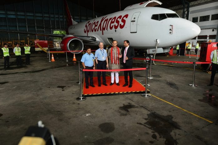 SpiceJet's first air cargo flight