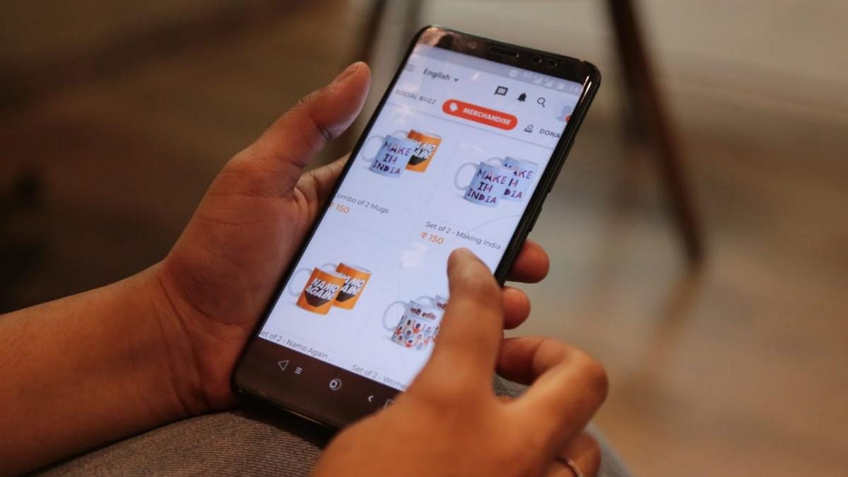 Coffee mugs being sold on the NaMo App | Manisha Mondal/ThePrint