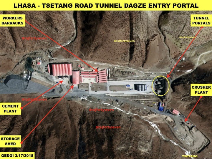 The road cuts across the mountain range with a huge twin tunnels almost 12 kilometres long.