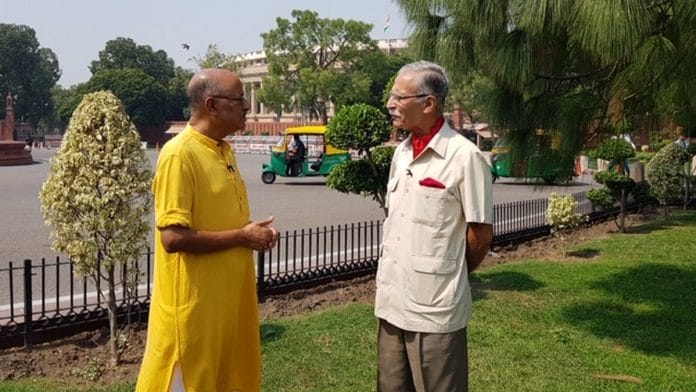 General Zameer Uddin Shah with Shekhar Gupta at the Walk the Talk | Special arrangement