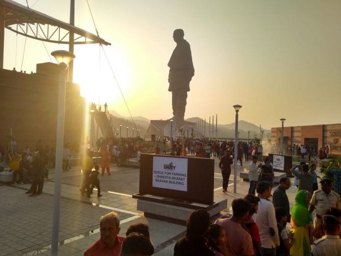 Tourists at the site of Statue of Unity | By Special Arrangement