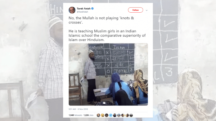 A screen grab of the viral photo