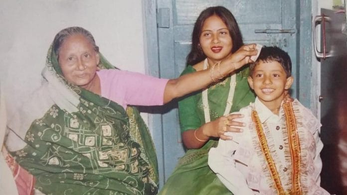 Manju Pandey with Karan Pandey