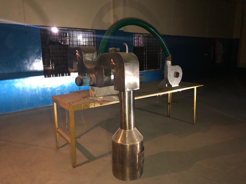 Prototype air purifer built by 24-year-old Surya Prakash. It can create new oxygen out of polluted air | Credit: Surya Prakash and Excel Tech