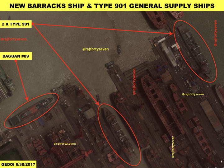 The accommodation ships generally support sea trials