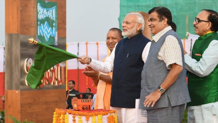 PM Modi inaugurating India's first multi-modal terminal in Varanasi | Twitter/@PIB_India