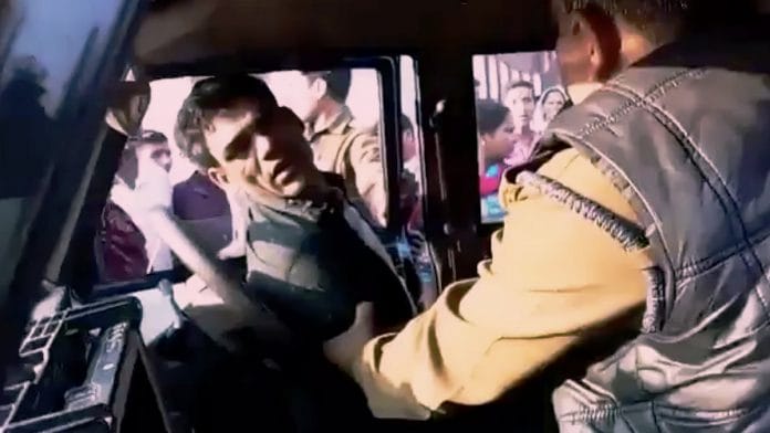 A screengrab from the viral video