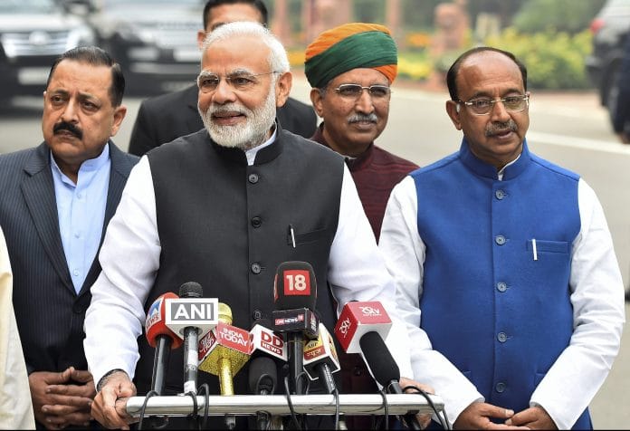 Prime Minister Narendra Modi addresses the media | PTI