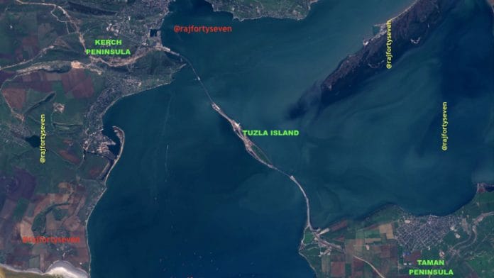 The Kerch strait bridge in Tuzla island | Vinayak Bhat/ThePrint
