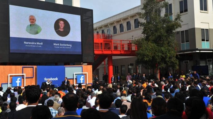File image of PM Narendra Modi at a Facebook event