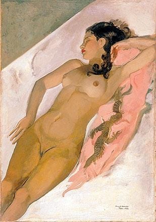 Sleeping Woman by Amrita Sher-Gill | Wikipedia 