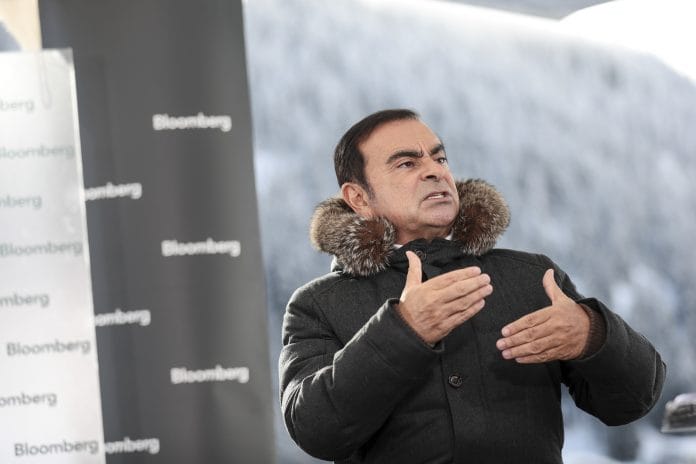 Carlos Ghosn in Davos in 2018 | Simon Dawson/Bloomberg