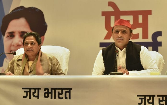 BSP supremo Mayawati and Samajwadi Party chief Akhilesh Yadav | PTI File Photo/Nand Kumar