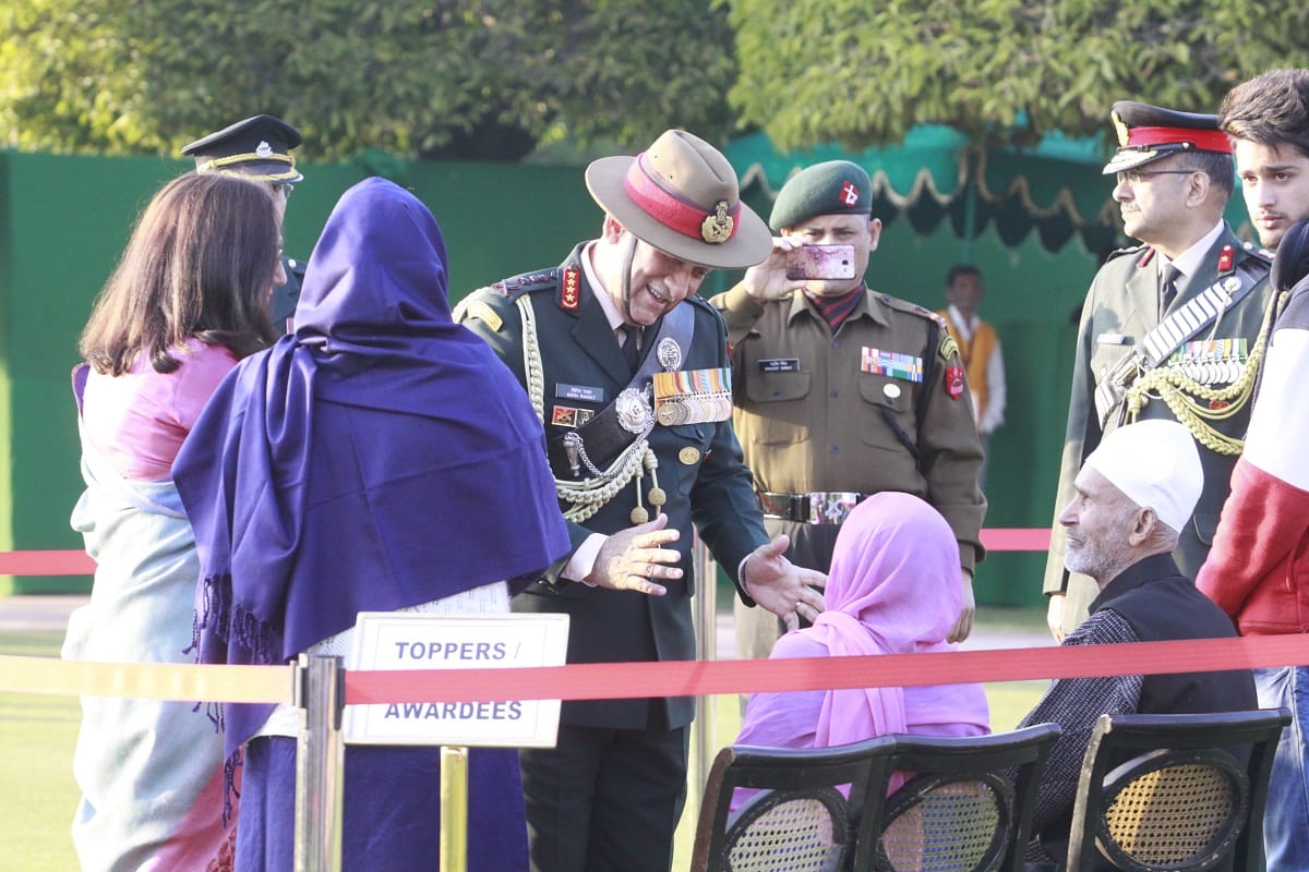 Army chief Gen. Bipin Rawat shares a word with guests at the reception | Praveen Jain/ThePrint
