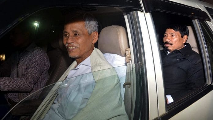 AGP ministers Phanibhushan Choudhury, Atul Bora return after submitting their resignations to Assam CM Sarbananda Sonowal | PTI