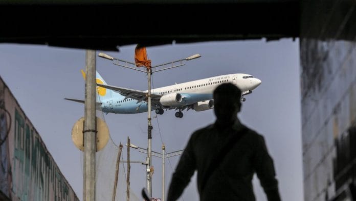 A Jet Airways India Ltd. aircraft in Mumbai | Dhiraj Singh/Bloomberg