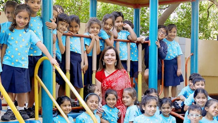 Nita Ambani at Dhirubai Ambani International School
