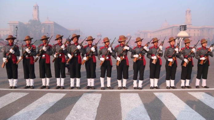 Representational Image | The women contingent of Assam Rifles during the Republic Day parade rehearsal in 2019 | Suraj Singh Bisht | ThePrint