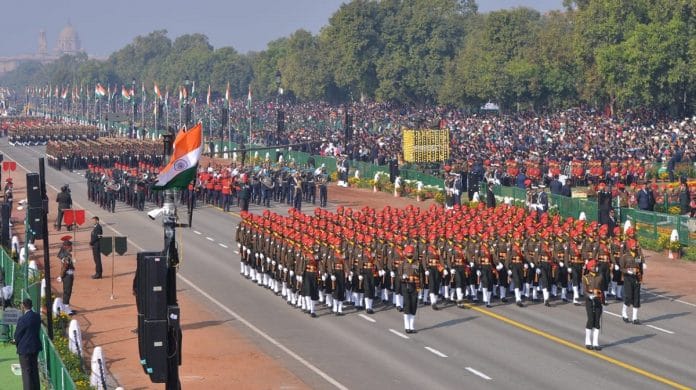 The Sikh regiment marching at the parade | Praveen Jain/ThePrint