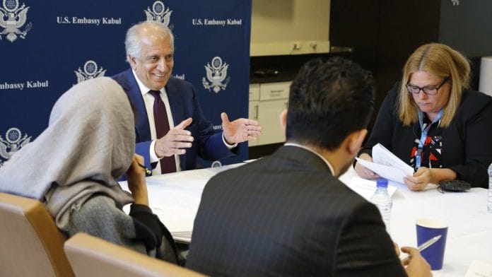 File photo of Zalmay Khalilzad | @US4AfghanPeace/Twitter
