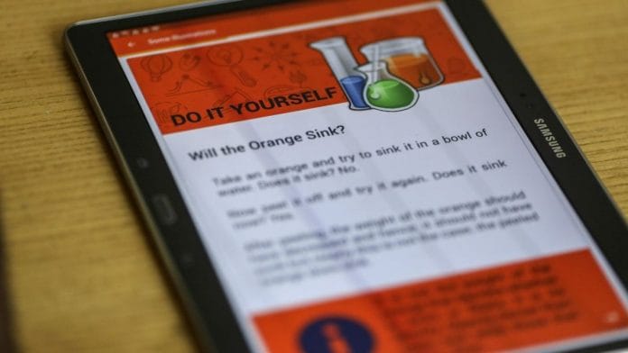 The BYJU'S learning app is displayed on a tablet | Dhiraj Singh/Bloomberg