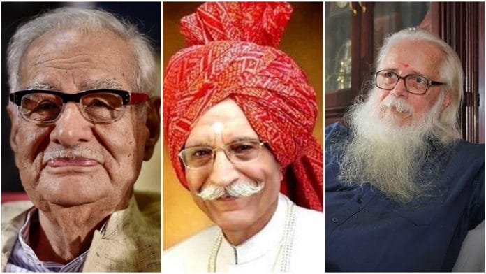 L-R: Kuldip Nayar, Mahashay Dharam Pal Gulati, Nambi NarayananL-R: Kuldip Nayar, Mahashay Dharam Pal Gulati, Nambi Narayanan