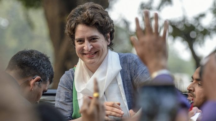 New Delhi: Congress General Secretary Priyanka Gandhi Vadra at AICC headquarters in New Delhi, Wednesday, Feb 6, 2019. (PTI Photo/Vijay Verma) (PTI2_6_2019_000142B)