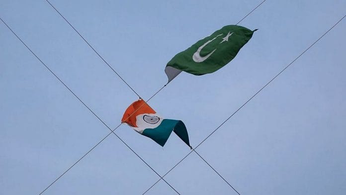 India and Pakistan flags