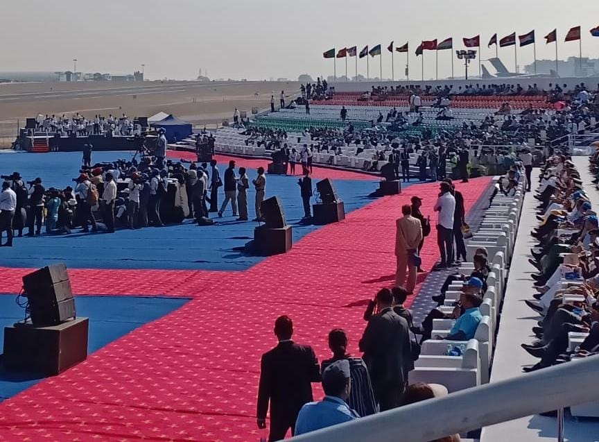 Empty seats at the Aero India air show | Snehesh Alex Philip/ThePrint
