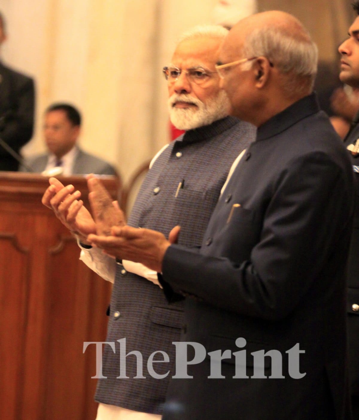 PM Narendra Modi with President Ram Nath Kovind at Gandhi Peace Prize award at Rashtrpati Bhawan in New Delhi | Praveen Jain/ThePrint