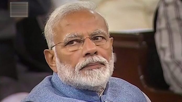 PM Narendra Modi at the budget session of the Lok Sabha | PTI