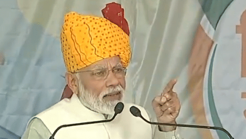 PM Narendra Modi addressing in Tonk, Rajasthan | File photo: @BJP4India/Twitter