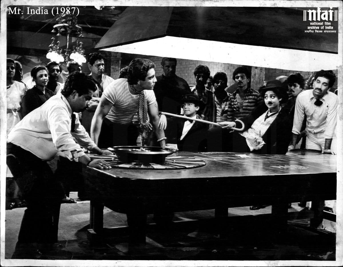 Sridevi mimicking Charlie Chaplin in Mr. India | @NFAIOfficial/Twitter