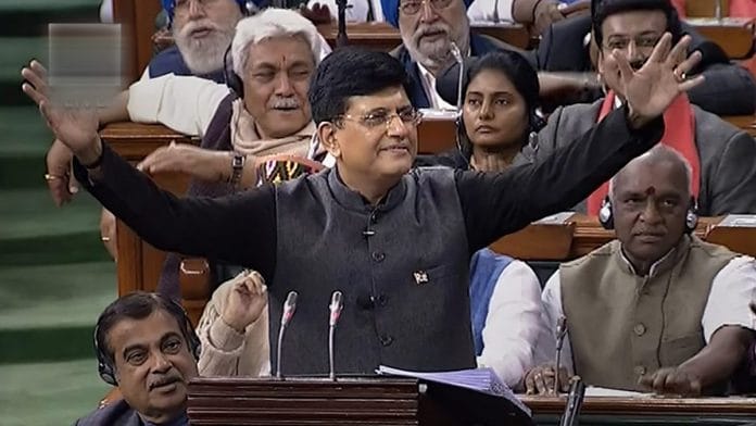 Finance Minister Piyush Goyal presents the interim Budget 2019-20 | PTI