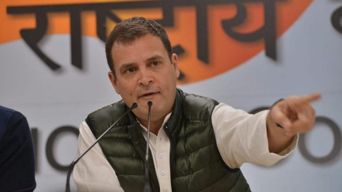 Rahul Gandhi at the press conference | Praveen Jain/ThePrint