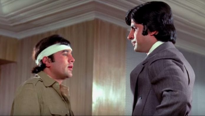 Rajesh Khanna and Amitabh Bachchan in Namak Haraam