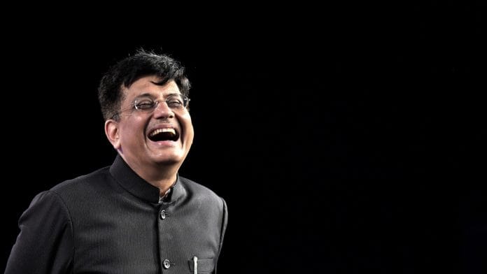 Union minister Piyush Goyal | Anindito Mukherjee/Bloomberg