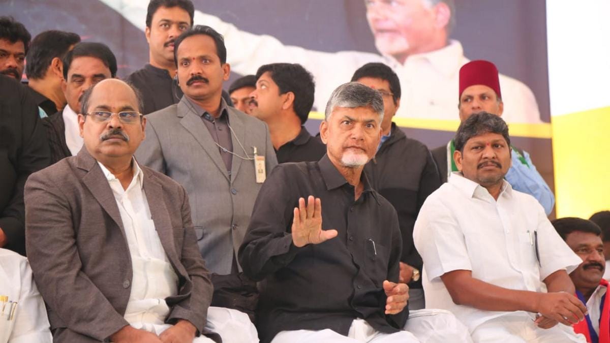 N. Chandrababu and other TDP leaders | Suraj Bisht/ThePrint