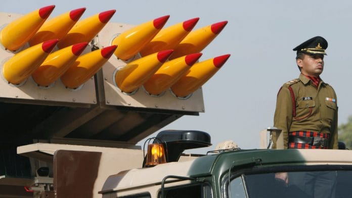 An Indian Army rocket artillery vehicle | Representational image | Bloomberg