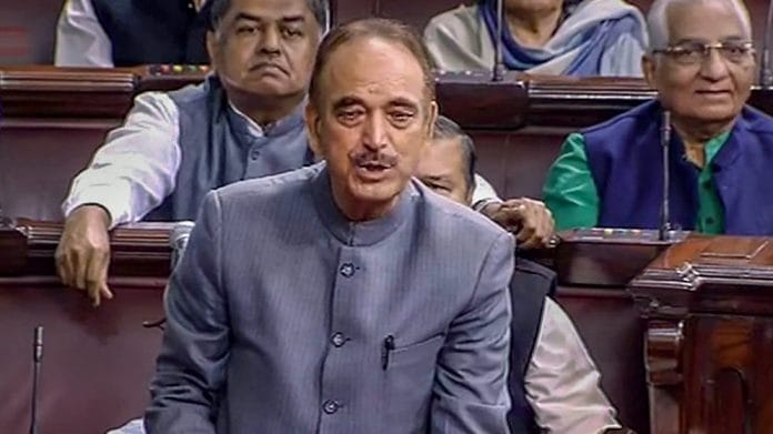 Senior Congress leader Ghulam Nabi Azad